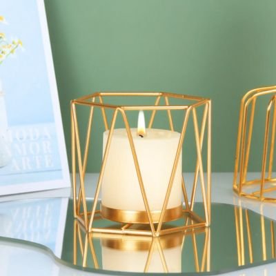 Bougeoir doré | Élégance - Maison impeccable