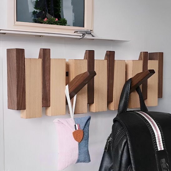 Porte manteau bois | Élégance Naturelle - Maison impeccable
